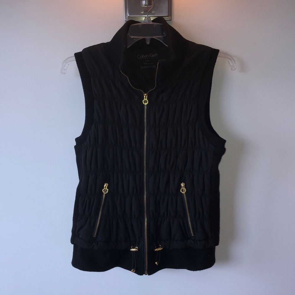 Black Calvin Klein puffer vest